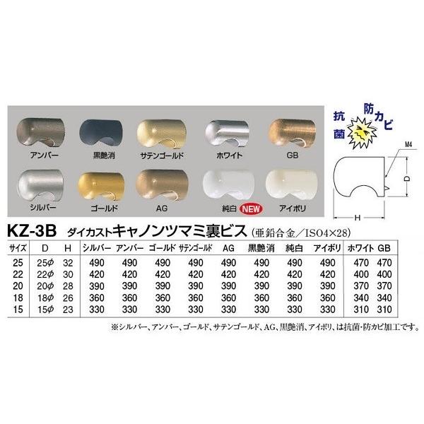 シロクマ KZ-3B ダイカストキャノンツマミ 裏ビス 20mm 全10色 : kz-3b