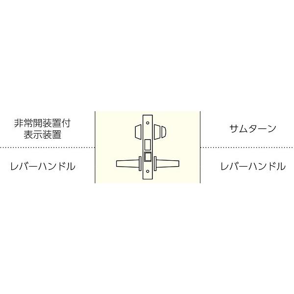 美和ロック MIWA ミワ美和ロック LA20-8 表示付き/内サムターン 20型