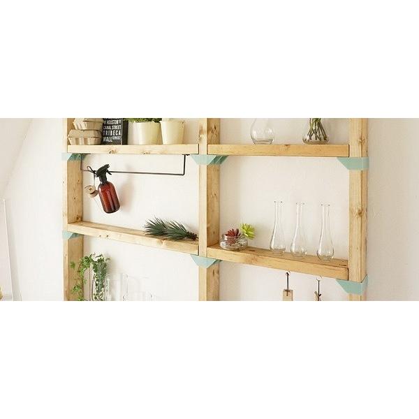 LABRICO ラブリコ 2×4棚受 シングル 1個 オフホワイト/ブロンズ