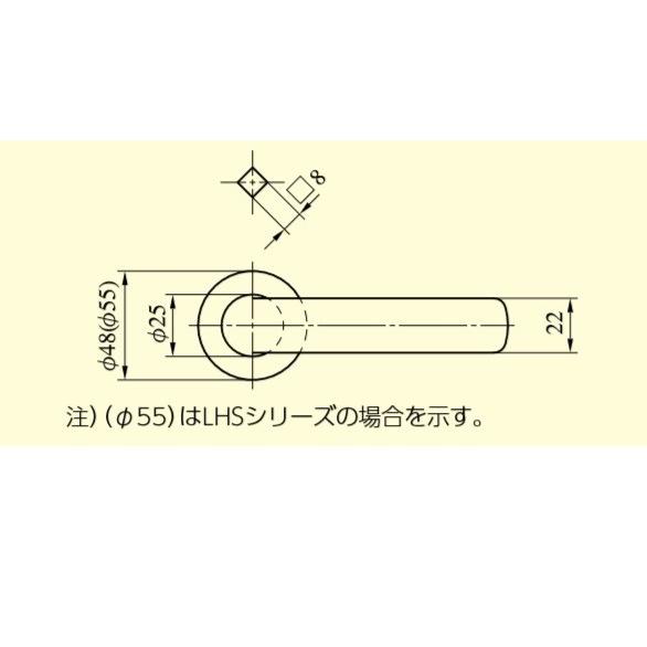 ミワ MIWA ステンレス製レバーハンドル53型 ハンドルのみ 美和ロック 