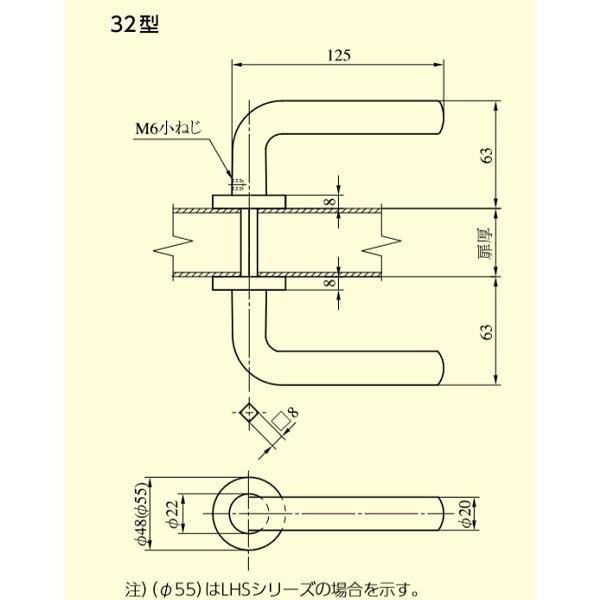 美和ロック ミワ レバーハンドル LA32-1 CB アルミブロンズ : TMK