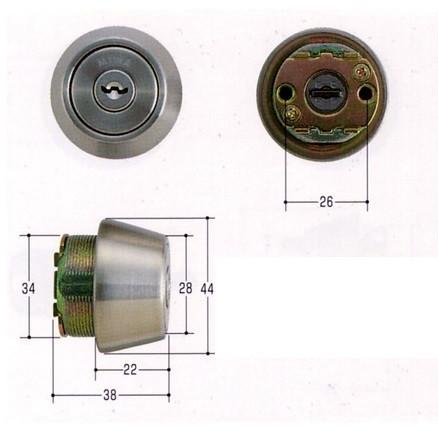 ミワ 美和ロック MIWA U9 TE-22 (SWLSP) 交換 取替用シリンダー 純正品 扉厚37ｍｍ〜42ｍｍ｜tmk-onlineshop｜05