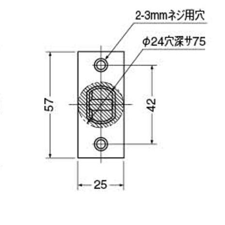 WB レバーハンドル用 取替用チューブラーラッチのみ LLC-15 バックセット50ｍｍ 角フロント 角芯サイズ8ｍｍ用｜tmk-onlineshop｜03