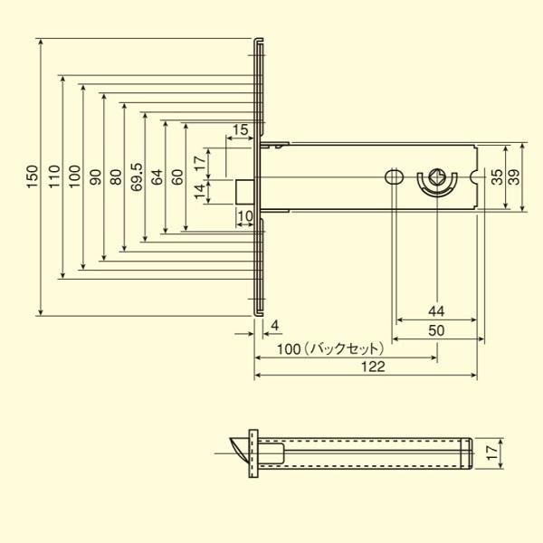 SHOWA ユーシンショーワ アルミサッシ取替錠 DAC-100 IS、IZ、IX SHOWA ユーシンショーワ アルミサッシ取替錠 DAC-100 IS、IZ、IX