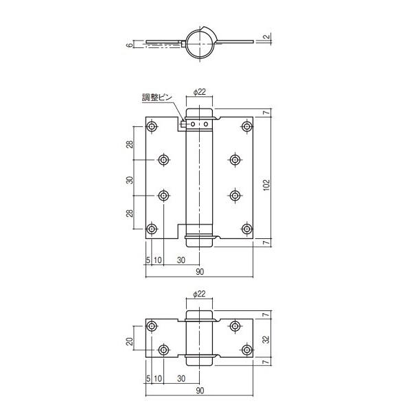 SYS シブタニ LH-23 ラバトリーヒンジ : TMKオンラインショップ - 通販 