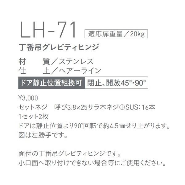 SYS シブタニ LH-71 丁番吊グレビディヒンジ 左勝手/右勝手 : TMK 
