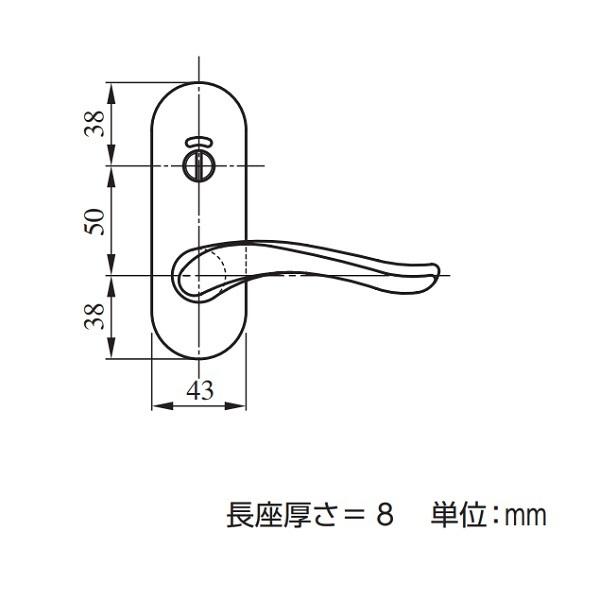 美和ロック MIWA 美和ミワロック レバーハンドル ZLT90211-8 GD
