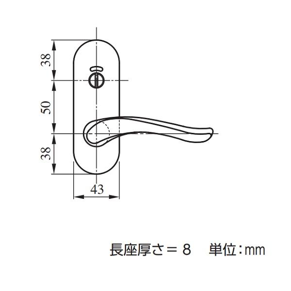 美和ロック MIWA 美和ミワロック レバーハンドル ZLT90211-8 SV