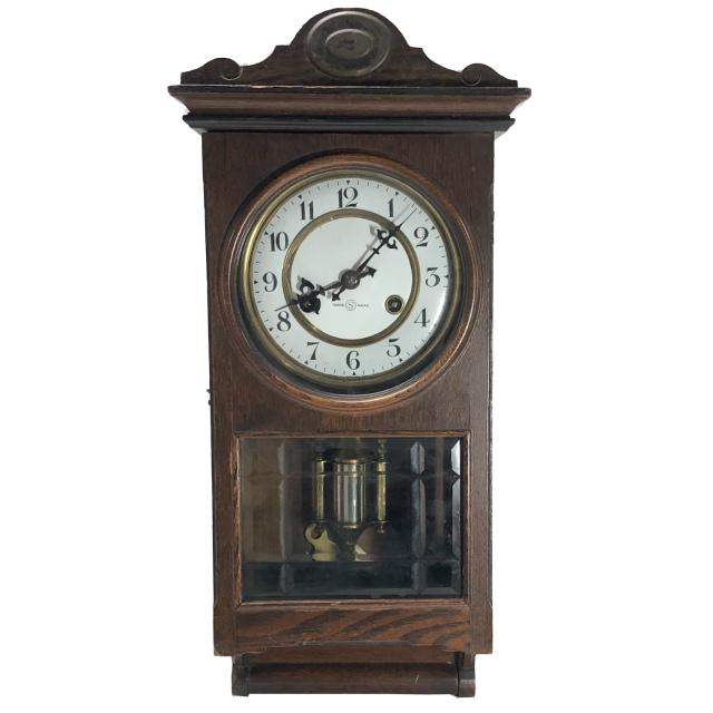 全商品オープニング価格特別価格 Seikosha 精工舎 柱時計 掛時計 振り子 古時計 ゼンマイ式 インテリア レトロ 日本製 カットガラス 古民具 C1177 6 売り切れ必至 Www Simon Page Com