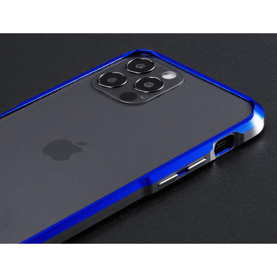 iPhone12 バンパー ケース アルミバンパー SWORD T12 アルミ製 メタルバンパー 高品質 ネジ式 アイフォン12 青（ブルーxシルバー）｜tmls｜04