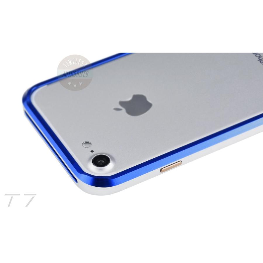 iPhone7 バンパー アルミ製 ケース SWORD T7 アルミバンパー メタルバンパー 高品質 ネジ式 アイフォン7 青（ブルーxシルバー）｜tmls｜02