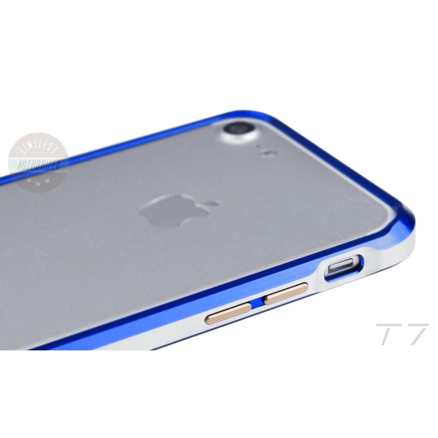 iPhone7 バンパー アルミ製 ケース SWORD T7 アルミバンパー メタルバンパー 高品質 ネジ式 アイフォン7 青（ブルーxシルバー）｜tmls｜04