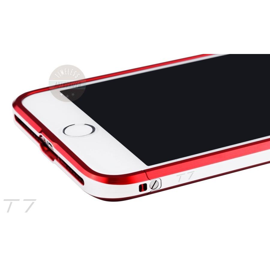 iPhone SE アルミバンパー SE3 第3世代 アルミ製 ケース SWORD 高品質 アルミ製 メタルバンパー ネジ式 赤 RED（レッドxシルバー）送料無料｜tmls｜03