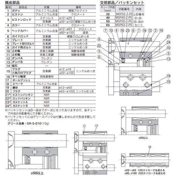 SMC:ガイド付薄形シリンダ 【ソルド】 型式:MGPL32TN-75Z（1セット:10個入）