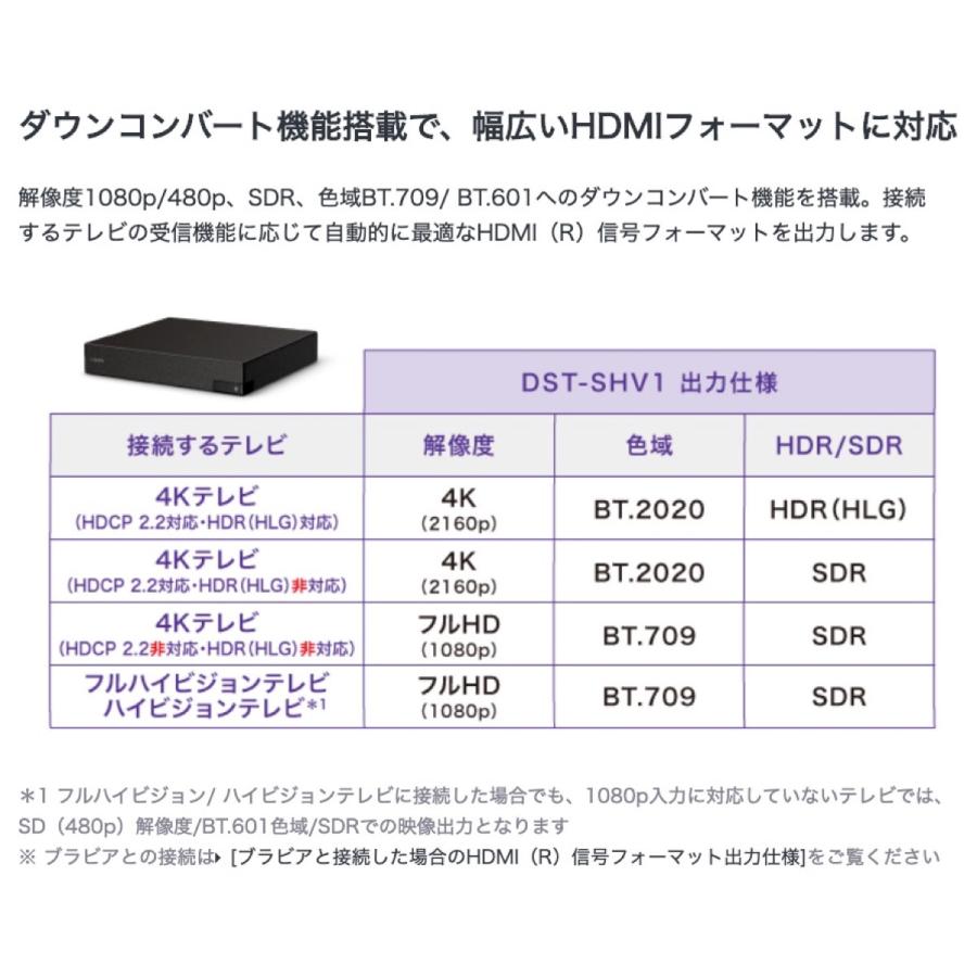 SONY 4Kチューナー DST-SHV1 BS/CS4K 地上デジタル ソニー (SN)｜tmp-mart｜06