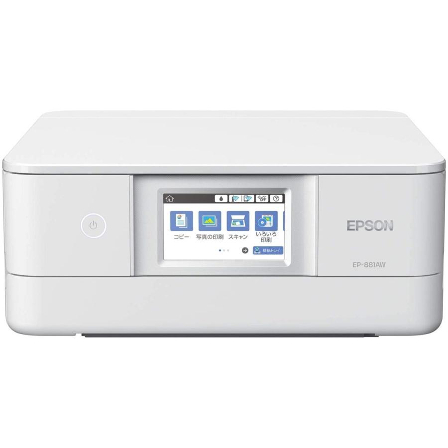 在庫あり エプソン プリンター A4 インクジェット 複合機 カラリオ ホワイト EP-881AW 白 新作続 激安価格の EPSON
