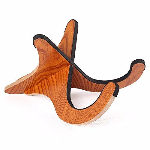 Homefunny X型 木製 折り畳み式 楽器スタンドホルダーサポーター ウクレレ/マンドリン/ヴァイオリン用｜tmshop2020｜02