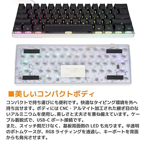 Vortexgear メカニカル キーボード Vortex10 英語US配列/61キー ホットスワップ対応 CHERRY MXRGB 静音赤軸 VTG｜tmshop2020｜07