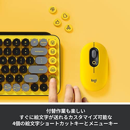 ロジクール POP KEYS K730YL メカニカル ワイヤレス キーボード イエロー 日本語配列 メカニカルキーボード ワイヤレスキーボード bl｜tmshop2020｜04