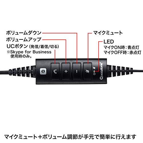 オシャレ サンワサプライ ノイズキャンセリングマイク付きUSBヘッドセット(片耳タイプ) MM-HSU14ANC