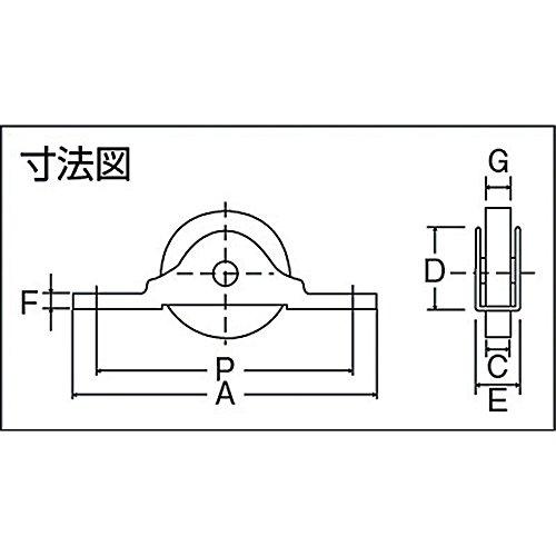 TRUSCO(トラスコ) ベアリング戸車 平型 Φ30 (2個入) THS-25-30F｜tmshop2020｜04