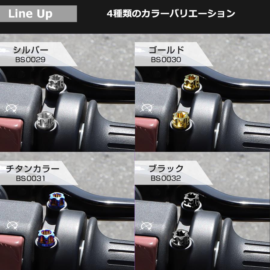 TECH-MASTER (テックマスター) Z900RS / CAFE 64チタン スロットルケース用ボルト ヘキサゴンヘッド 2本セット ブラック BS0032 | TECHーMASTER | 04
