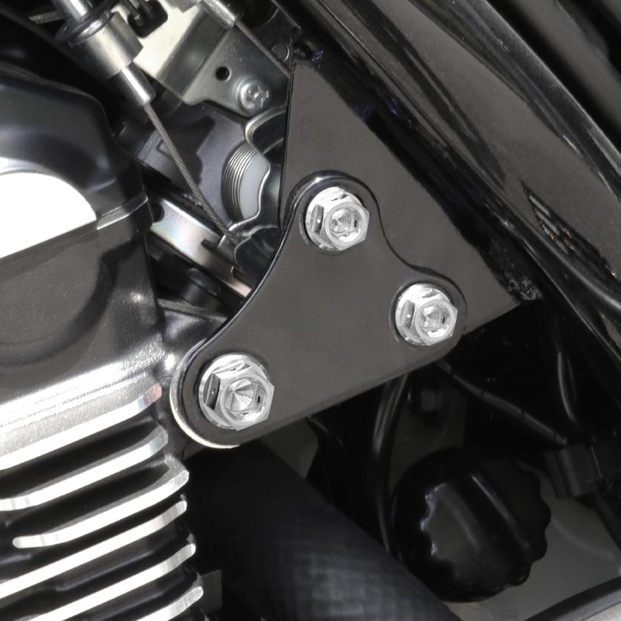 TECH-MASTER (テックマスター) Z900RS / CAFE 64チタン エンジンヘッドマウント用ボルト 6本セット シルバー BS0033 | TECHーMASTER