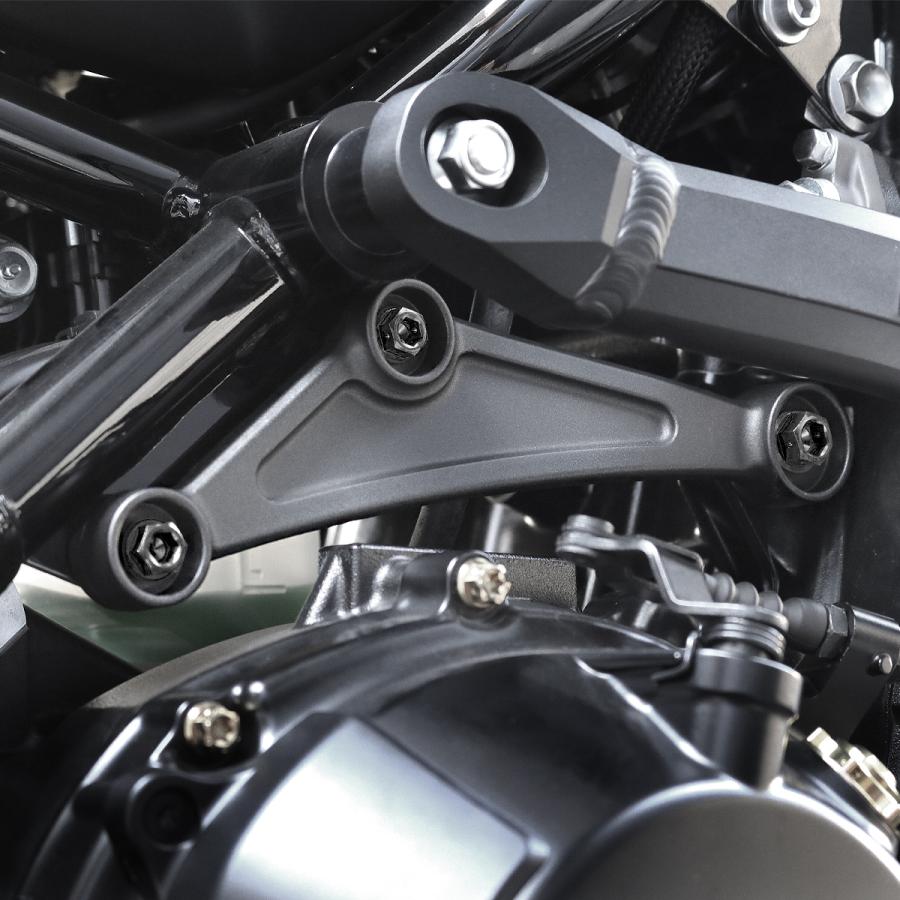TECH-MASTER (テックマスター) Z900RS / CAFE 64チタン リアエンジンマウント用ボルト 6本セット ブラック BS0040 | TECHーMASTER