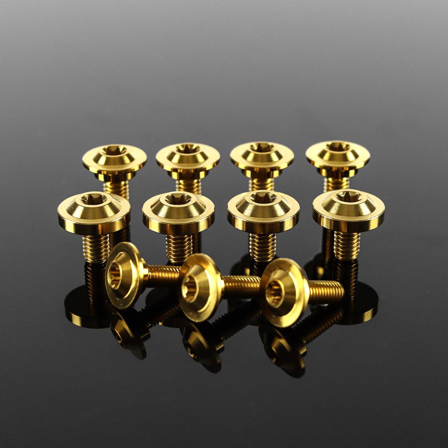 TECH-MASTER (テックマスター) CT125 ハンターカブ JA55 JA65 64チタン 外装カバー用ボルト 11本セット ゴールド BS0202 | ホンダ | 02