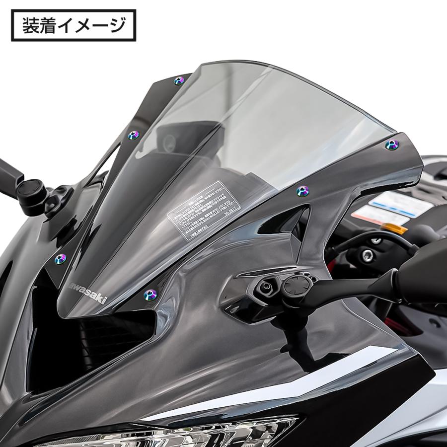 スクリーンボルト 64チタン製 6個セット ウェルナット PVCワッシャー セット カウル スクリーン カスタム ドレスアップ レインボー BS0226 | TECHーMASTER | 01