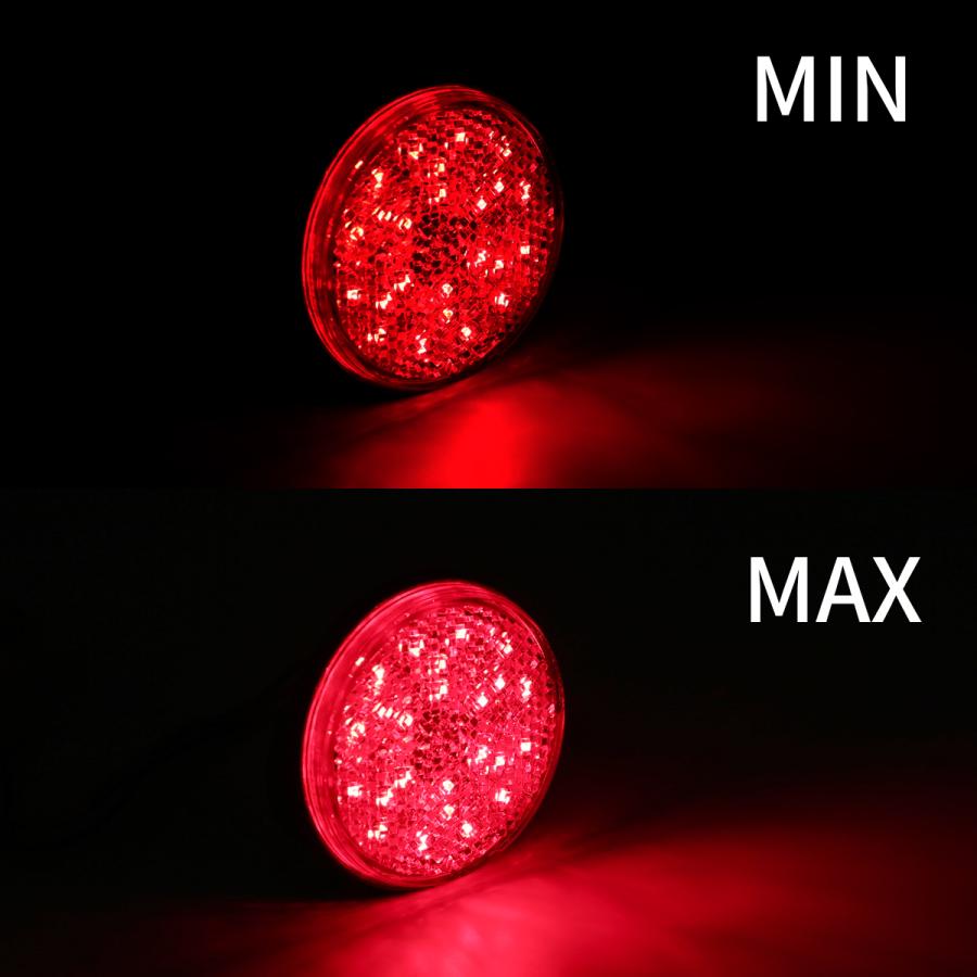 LED サイドリフレクター レッド クリアレンズ 2段階発光 左右 LED サイドリフレクター レッド クリアレンズ 2段階発光 左右