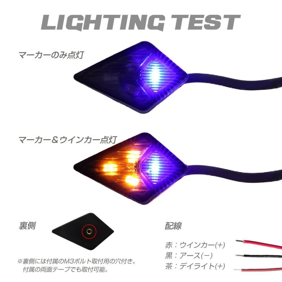 バイク LEDウインカー サイドマーカー デイライト コンパクトボディ