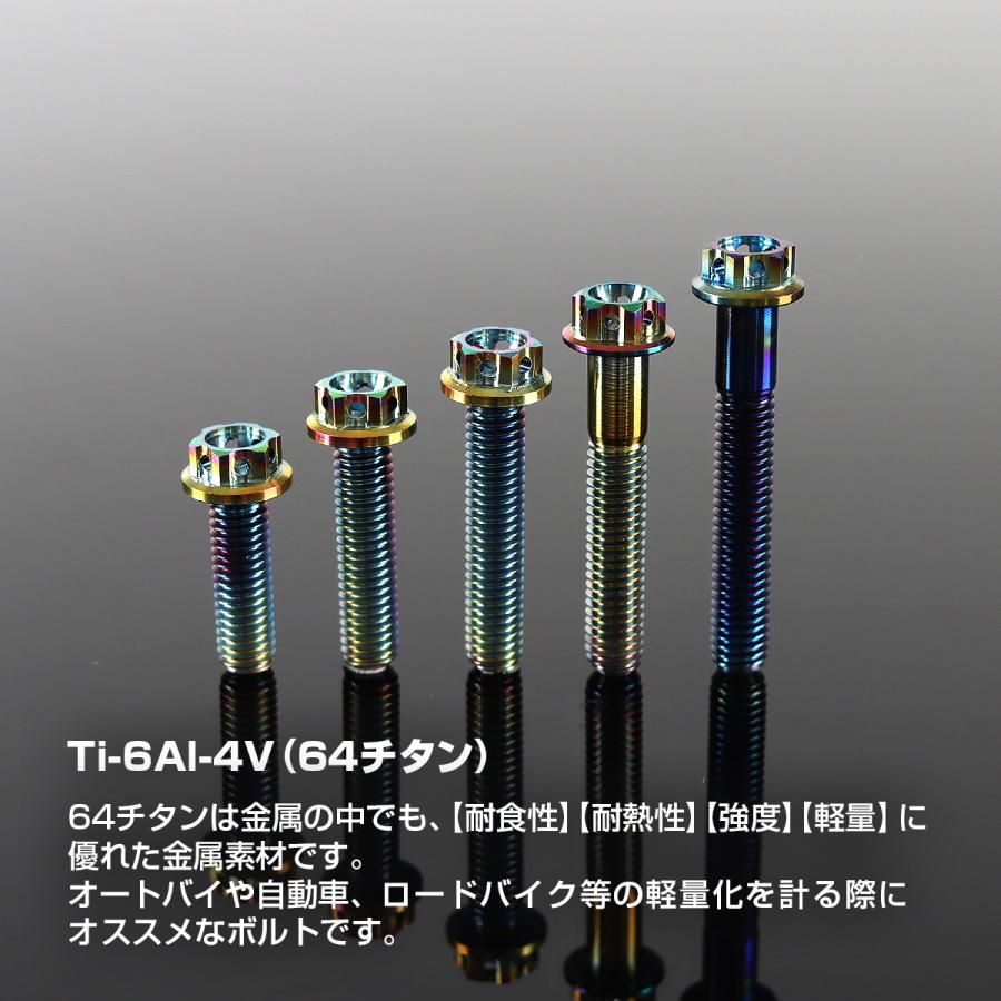 チタンボルト M6×25mm P1.0 ホールヘッド 六角ボルト フランジ付 チタンカラー 1個 JA055 | TECHーMASTER | 01