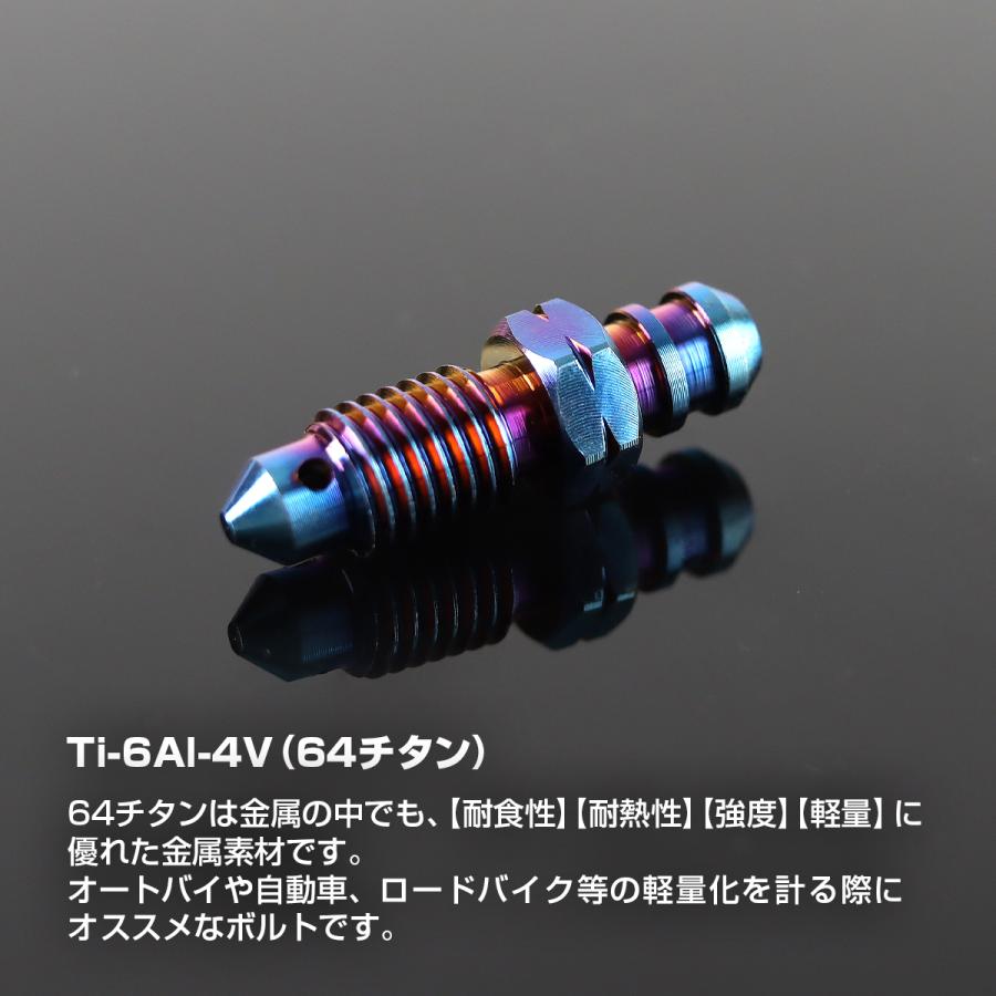 エアブリーダー スクリュー 64チタン M7 P1.0 エアブリード 焼きチタンカラー JA080 | TECHーMASTER | 01