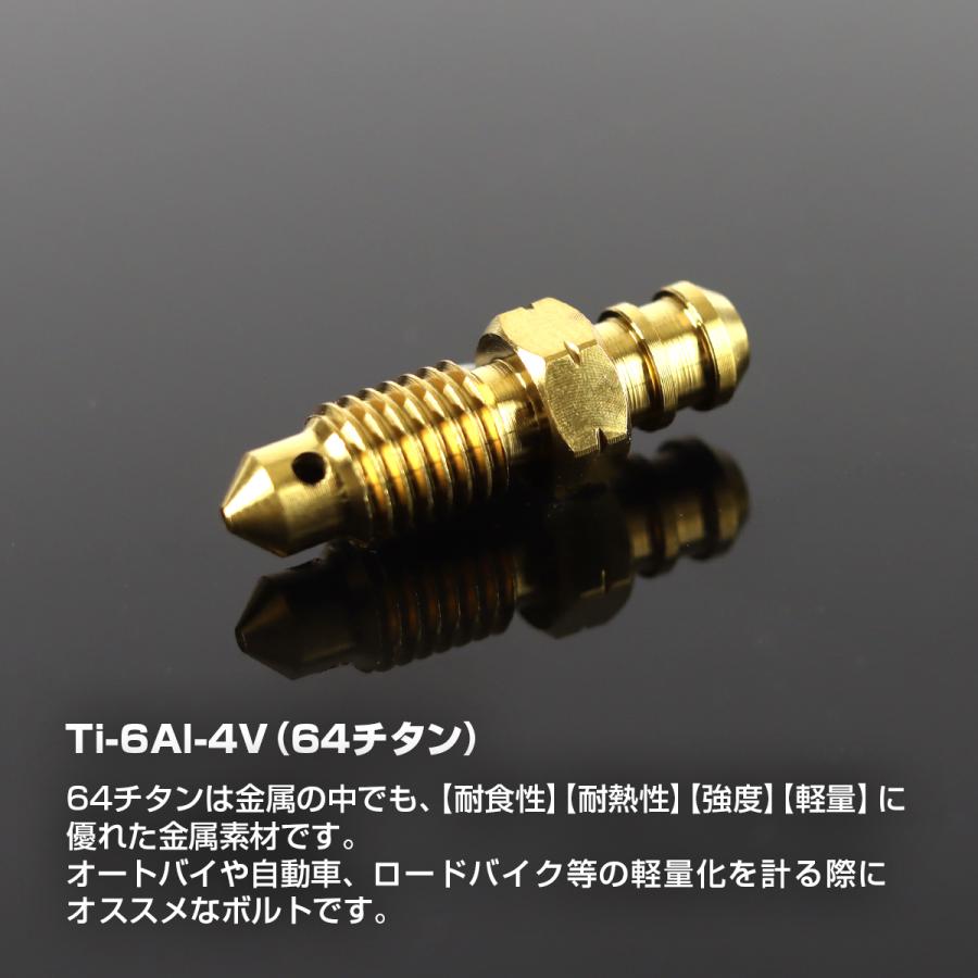 エアブリーダー スクリュー 64チタン M7 P1.0 エアブリード ゴールドカラー JA082 | TECHーMASTER | 01