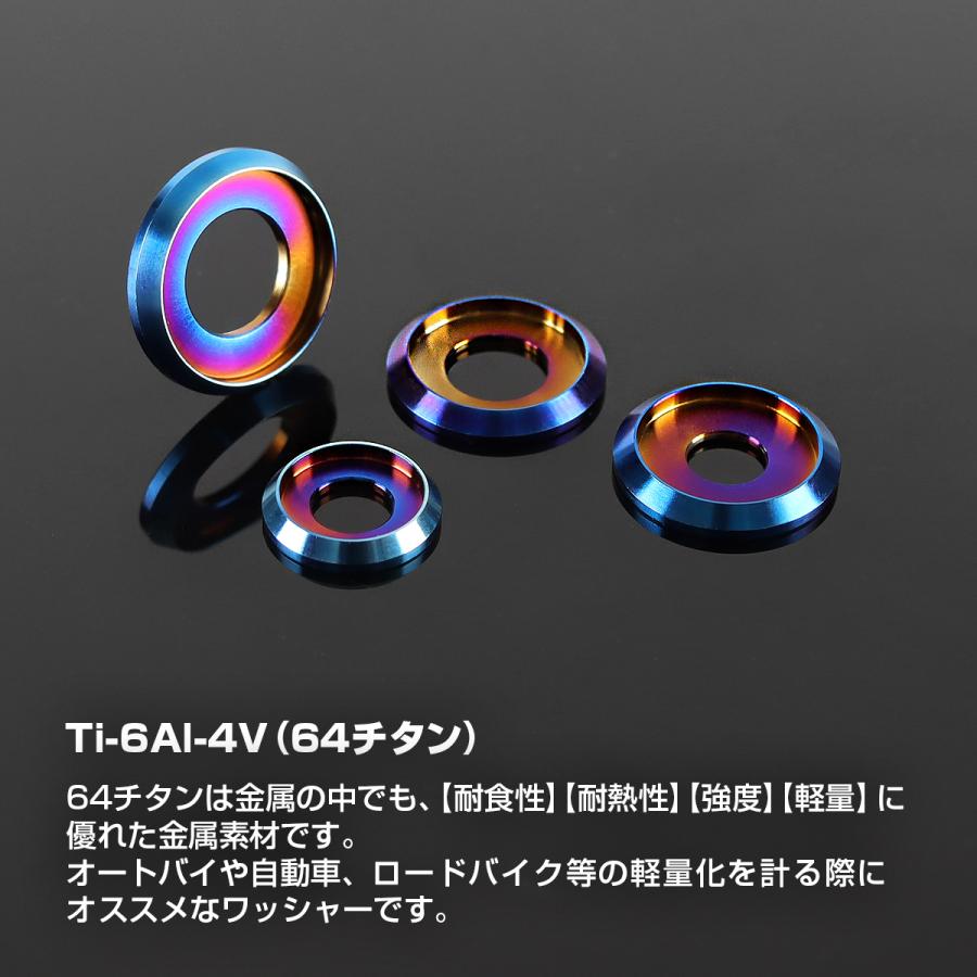 TECHーMASTER（テックマスター） チタンワッシャー M6 外径18mm 枠径