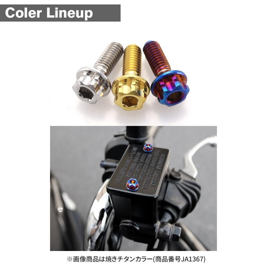 チタンボルト M4×10mm P0.7 マスターシリンダーキャップ用 皿ボルト 焼きチタンカラー 1個 JA1367 | TECHーMASTER | 03