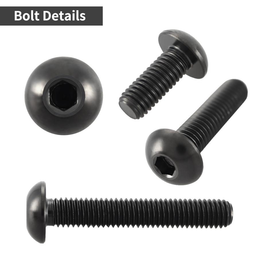 チタンボルト M5×20mm P0.8 トラスヘッド 六角穴付き ブラック 1個 JA1379 | TECHーMASTER | 02