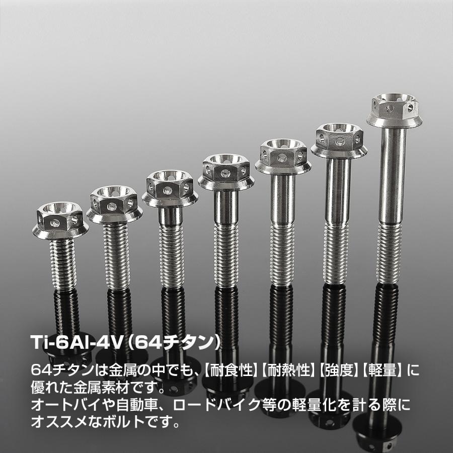 チタンボルト M8×35mm P1.25 六角ボルト キャップボルト フランジ付 シルバーカラー 素地 1個 JA140 | TECHーMASTER | 01