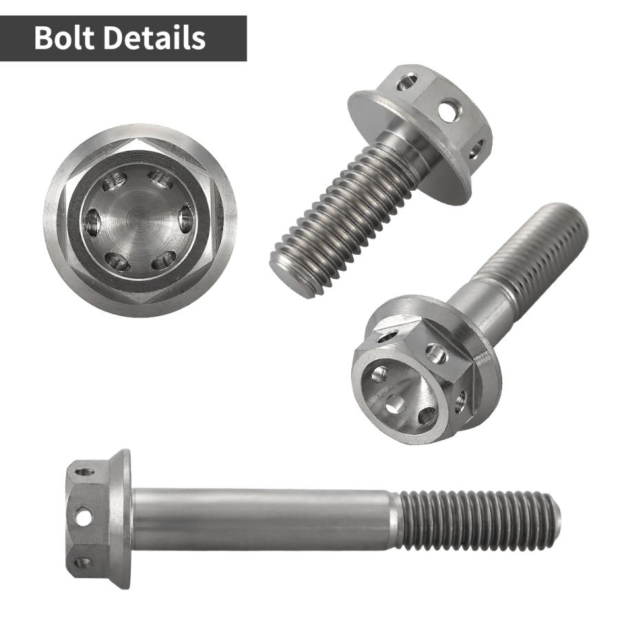 チタンボルト M8×35mm P1.25 六角ボルト キャップボルト フランジ付 シルバーカラー 素地 1個 JA140 | TECHーMASTER | 02