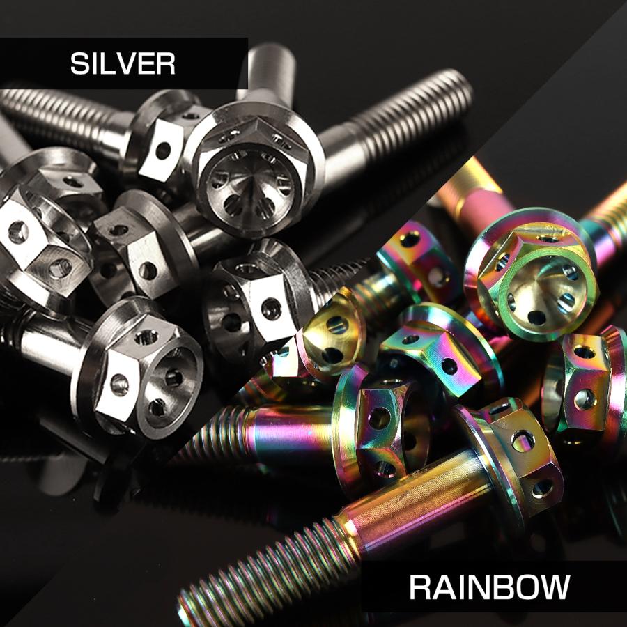 チタンボルト M8×35mm P1.25 六角ボルト キャップボルト フランジ付 シルバーカラー 素地 1個 JA140 | TECHーMASTER | 03