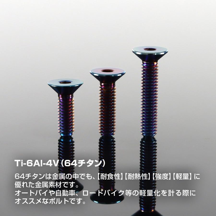 チタンボルト M4×15mm P0.7 皿ボルト 六角穴付き キャップボルト 焼きチタン 1個 JA1483 | TECHーMASTER | 01