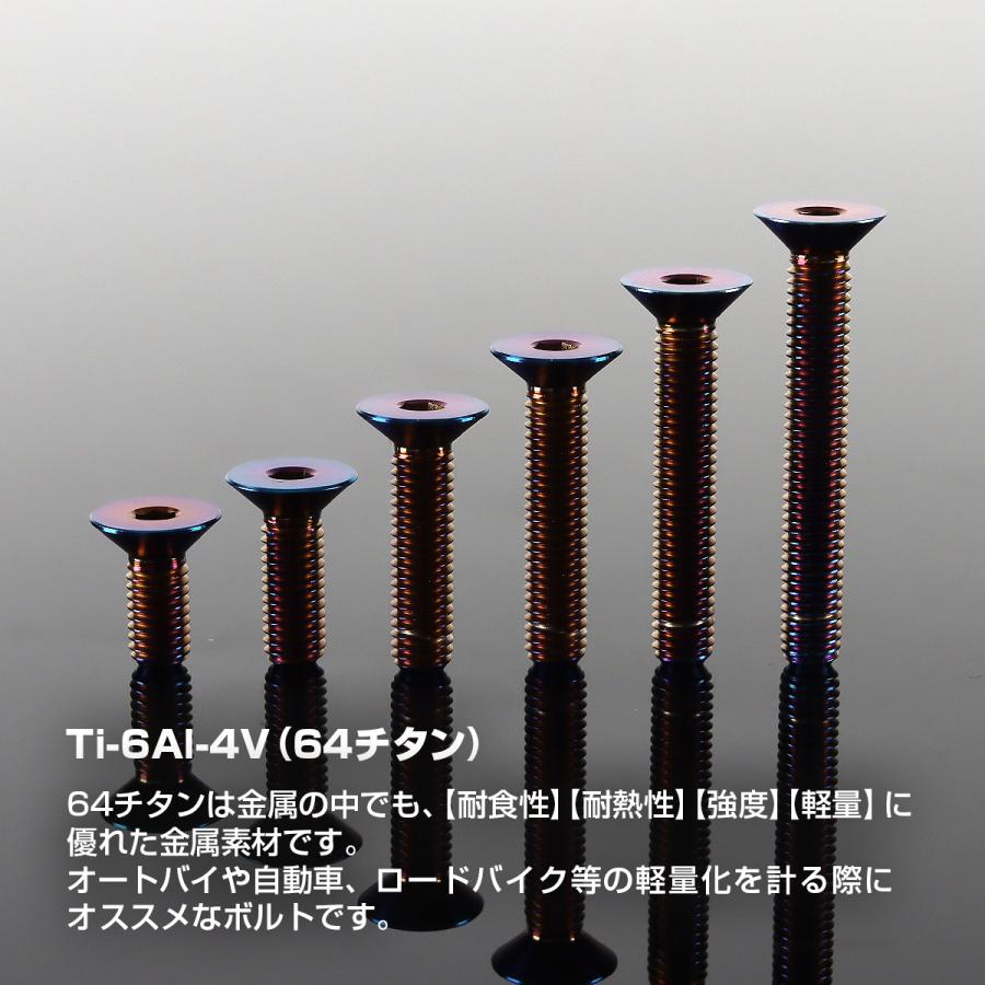 チタンボルト M5×12mm P0.8 皿ボルト 六角穴付き キャップボルト 焼きチタンカラー 1個 JA1497 | TECHーMASTER | 01