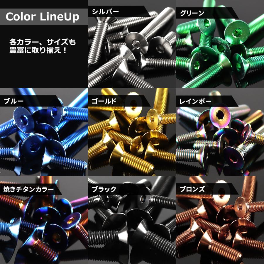 チタンボルト M5×35mm P0.8 皿ボルト 六角穴付き キャップボルト 焼きチタンカラー 1個 JA1532 | TECHーMASTER | 03