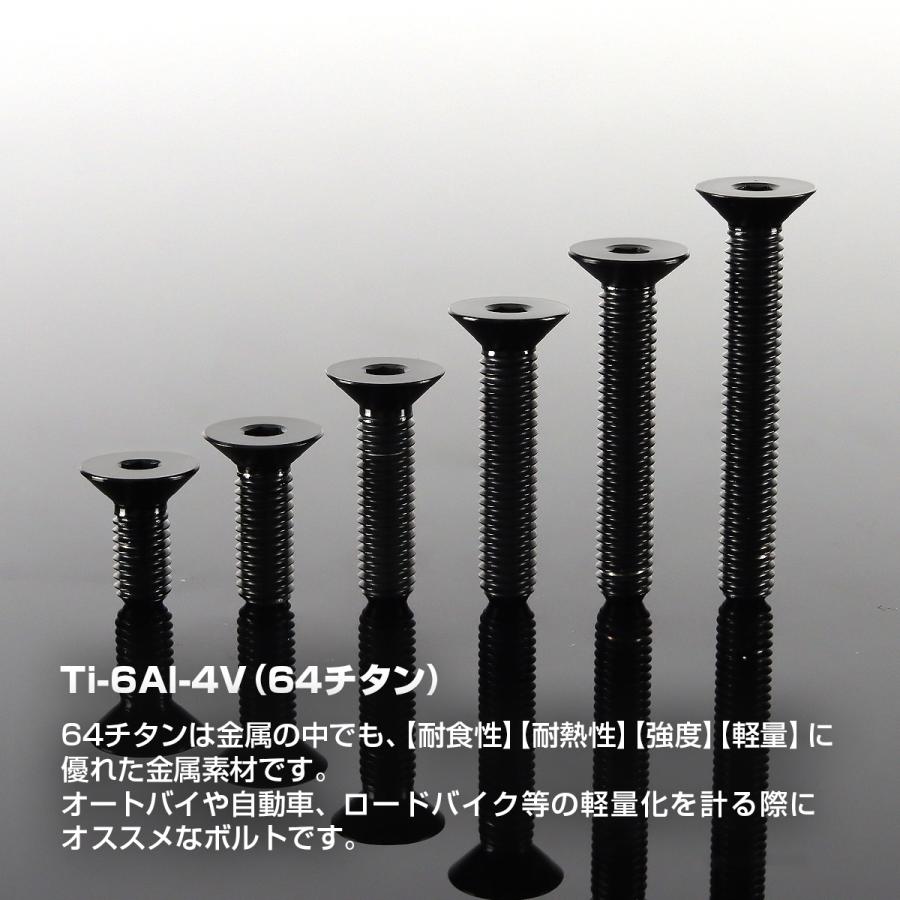 TECHーMASTER（テックマスター） チタンボルト M5×35mm P0.8 皿ボルト