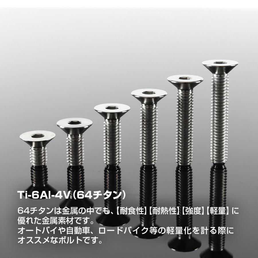 TECHーMASTER（テックマスター） チタンボルト M6×20mm P1.0 皿ボルト