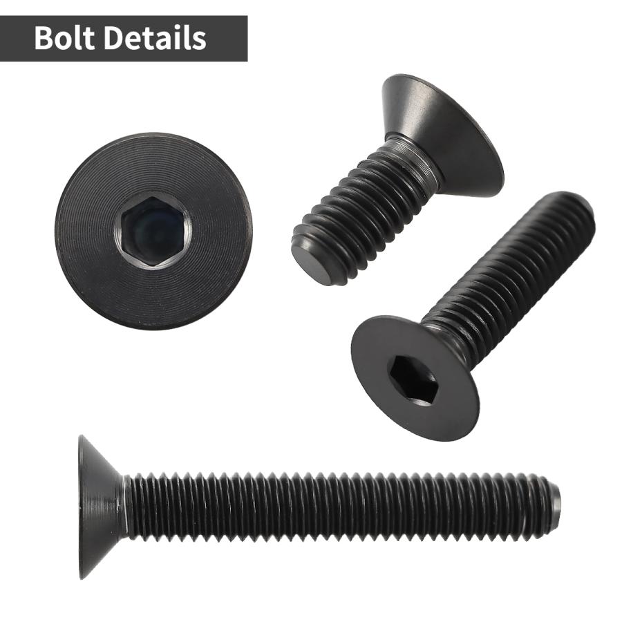 チタンボルト M6×25mm P1.0 皿ボルト 六角穴付き キャップボルト ブラック 1個 JA1561 | TECHーMASTER | 02