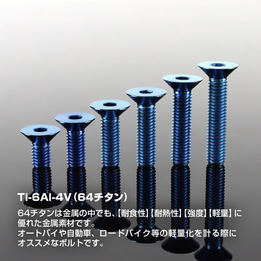 TECHーMASTER（テックマスター） チタンボルト M8×15mm P1.25 皿ボルト 