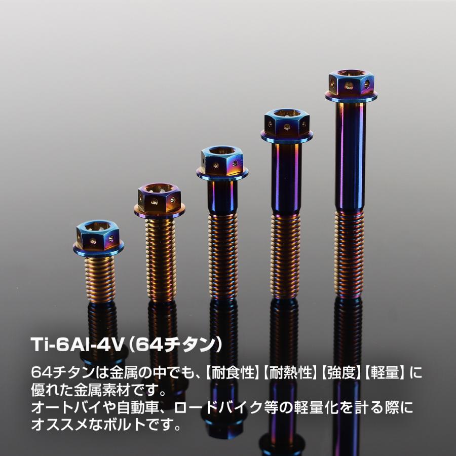 チタンボルト M8×20mm P1.25 六角ボルト フランジ付き キャップボルト 焼きチタンカラー 1個 JA1779 | TECHーMASTER | 01