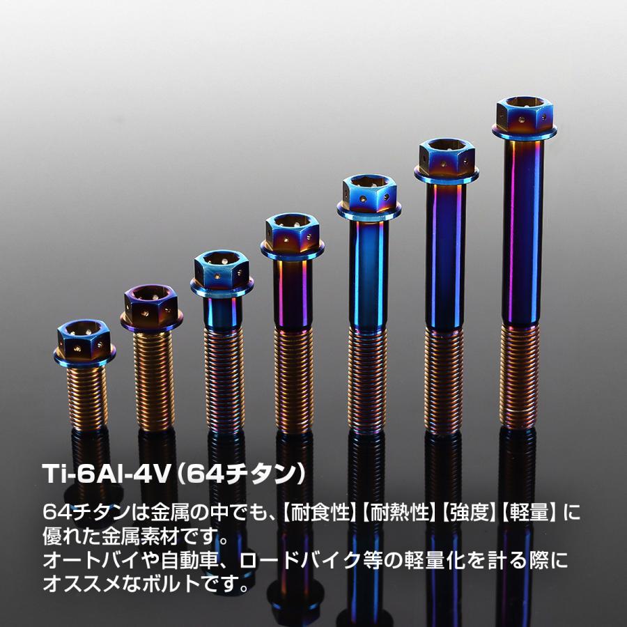 チタンボルト M10×20mm P1.25 六角ボルト フランジ付き キャップボルト 焼きチタンカラー 1個 JA1803 | TECHーMASTER | 01
